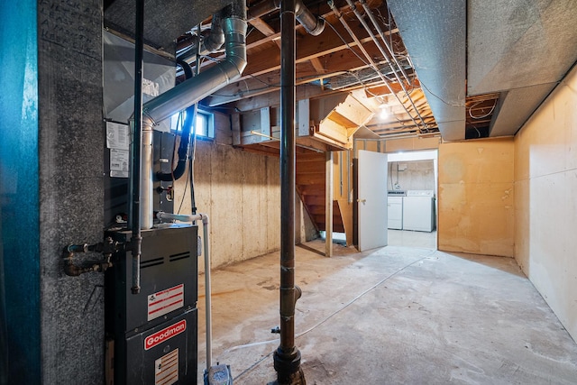 1416 S Chestnut Dr, Mount Prospect, IL 60056 - unfinished basement with washer and clothes dryer