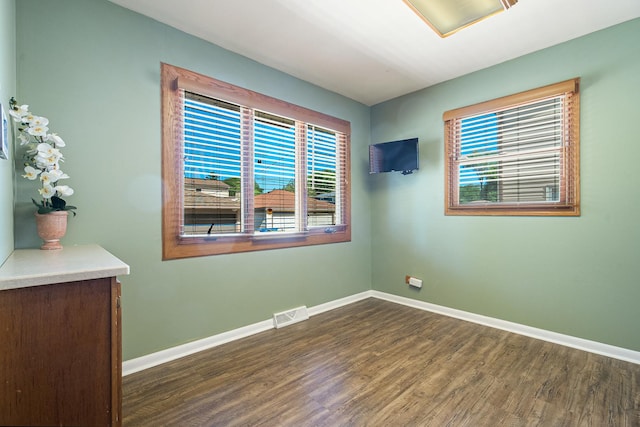 1416 S Chestnut Dr, Mount Prospect, IL 60056 - spare room featuring dark wood-style flooring and healthy amount of natural light