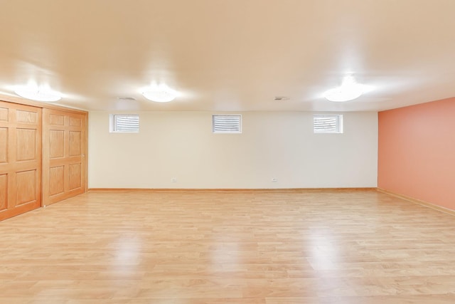 835 Tomawadee Ln, Park Ridge, IL 60068 - basement featuring light wood-style floors and baseboards