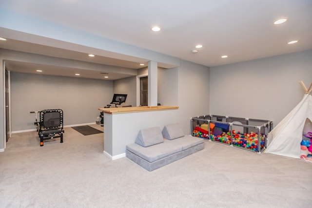 7613 Stratford Pl, Darien, IL 60561 - game room with carpet flooring and recessed lighting