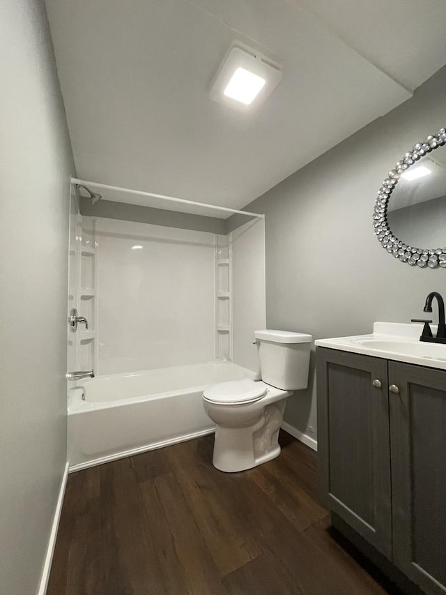 412 Merry Oaks Rd, Streamwood, IL 60107 - bathroom with wood finished floors, vanity, and bathing tub / shower combination