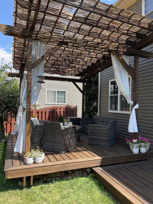 412 Merry Oaks Rd, Streamwood, IL 60107 - wooden deck featuring outdoor lounge area