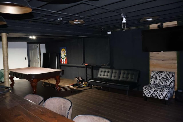 412 Merry Oaks Rd, Streamwood, IL 60107 - rec room featuring wood finished floors and billiards table