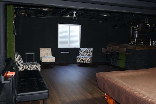 412 Merry Oaks Rd, Streamwood, IL 60107 - bedroom with wood finished floors and a dry bar