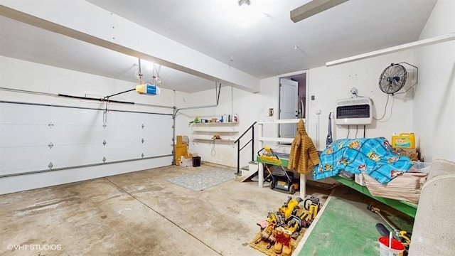 137 Forest Ave, Fox Lake, IL 60020 - garage featuring heating unit and a garage door opener