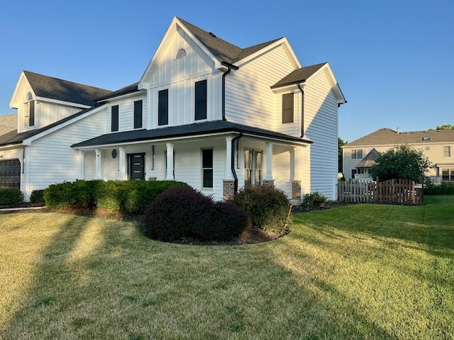 2472 Worthington Dr, Aurora, IL 60506 - view of front facade featuring board and batten siding and a porch