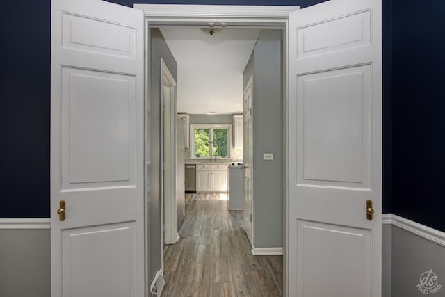 28426 W Lindbergh Dr, Barrington, IL 60010 - hallway featuring wood finished floors