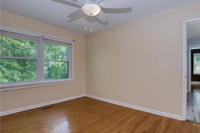 28426 W Lindbergh Dr, Barrington, IL 60010 - empty room with wood finished floors and a ceiling fan