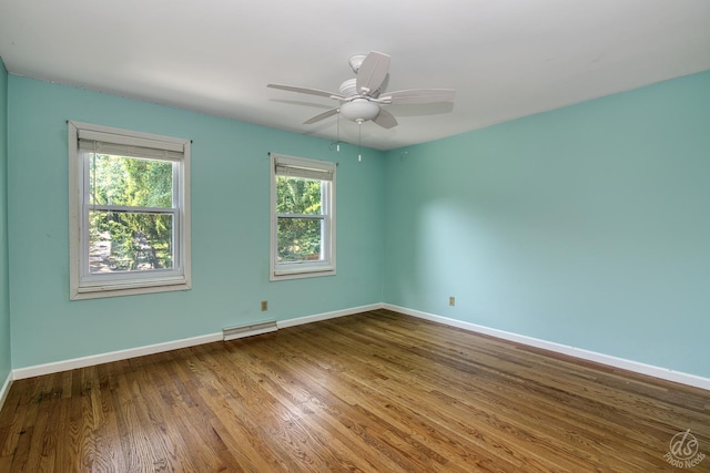 28426 W Lindbergh Dr, Barrington, IL 60010 - spare room featuring wood finished floors and a ceiling fan