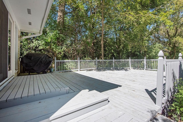 28426 W Lindbergh Dr, Barrington, IL 60010 - deck with grilling area and view of scattered trees