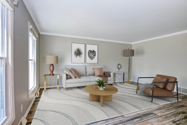 28426 W Lindbergh Dr, Barrington, IL 60010 - living area with wood finished floors and crown molding