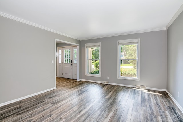 28426 W Lindbergh Dr, Barrington, IL 60010 - unfurnished room featuring dark wood finished floors and ornamental molding