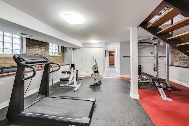 3822 N Claremont Ave, Chicago, IL 60618 - workout area with baseboards