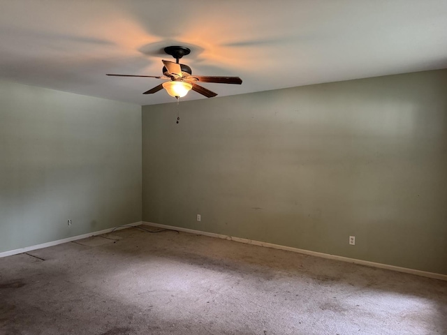 308 Old Indian Trl, Aurora, IL 60506 - empty room featuring ceiling fan and carpet floors