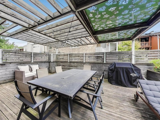 3743 N Kenmore Ave Unit 1, Chicago, IL 60613 - deck featuring grilling area and outdoor dining space