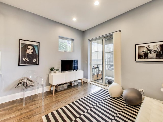3743 N Kenmore Ave Unit 1, Chicago, IL 60613 - living room featuring wood finished floors and recessed lighting