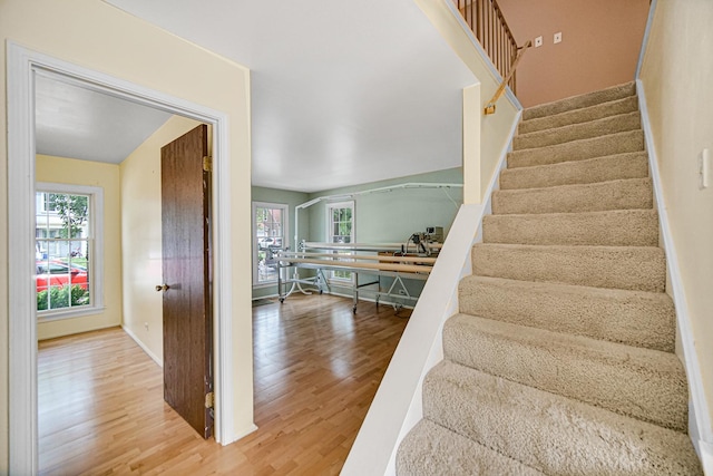 29W409 White Oak Dr, Warrenville, IL 60555 - stairs featuring wood finished floors and baseboards
