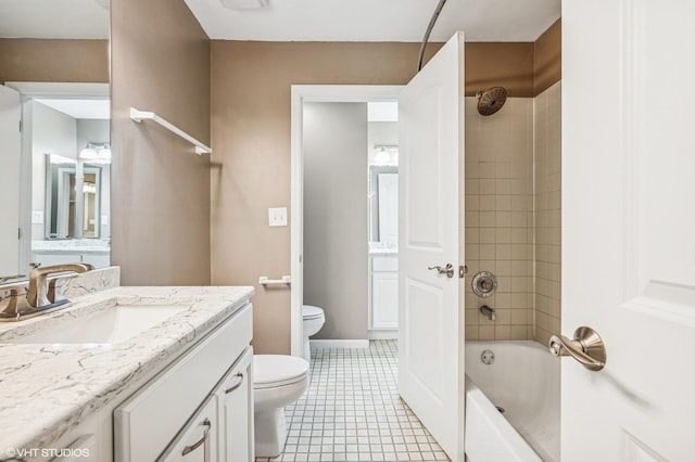 1234 Ballantrae Pl Unit D, Mundelein, IL 60060 - full bathroom featuring vanity, tile patterned floors, and tub / shower combination