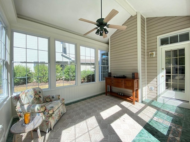 1920 Waverly Cir, Saint Charles, IL 60174 - sunroom featuring a ceiling fan