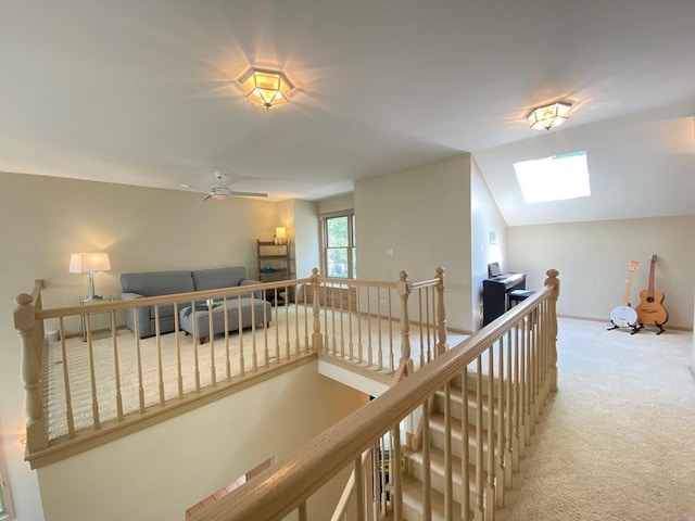 1920 Waverly Cir, Saint Charles, IL 60174 - corridor with an upstairs landing, a skylight, and carpet floors