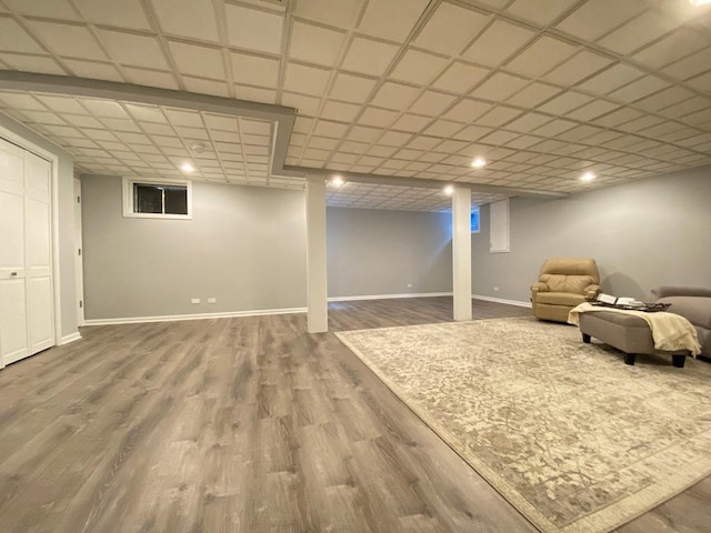 1920 Waverly Cir, Saint Charles, IL 60174 - finished below grade area with wood finished floors and baseboards