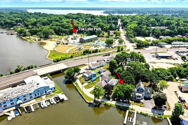 67 Wells St, Fox Lake, IL 60020 - bird's eye view of a large body of water