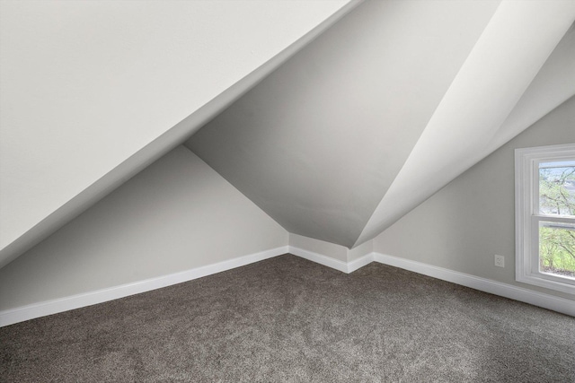 1326 N Poplar Ave, Round Lake Beach, IL 60073 - additional living space featuring dark colored carpet and lofted ceiling