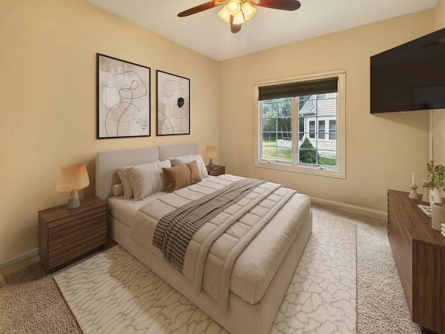 807 Wedgewood Ct, Lindenhurst, IL 60046 - bedroom featuring light colored carpet and a ceiling fan
