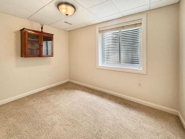 807 Wedgewood Ct, Lindenhurst, IL 60046 - carpeted empty room featuring a paneled ceiling