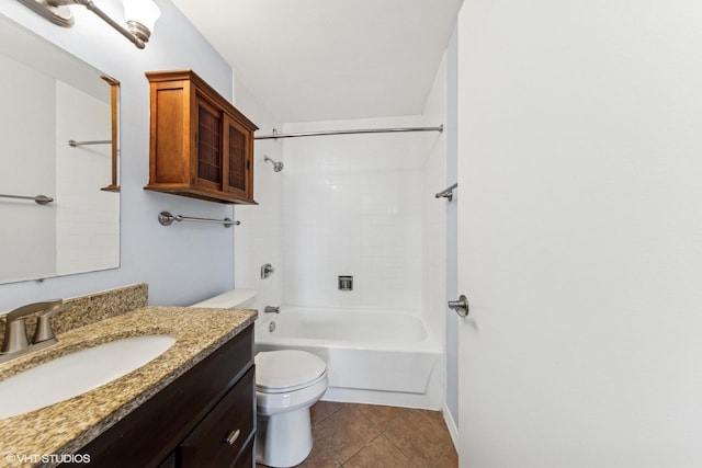 211 E Ohio St Unit 1825, Chicago, IL 60611 - bathroom with vanity, shower / tub combination, and tile patterned flooring