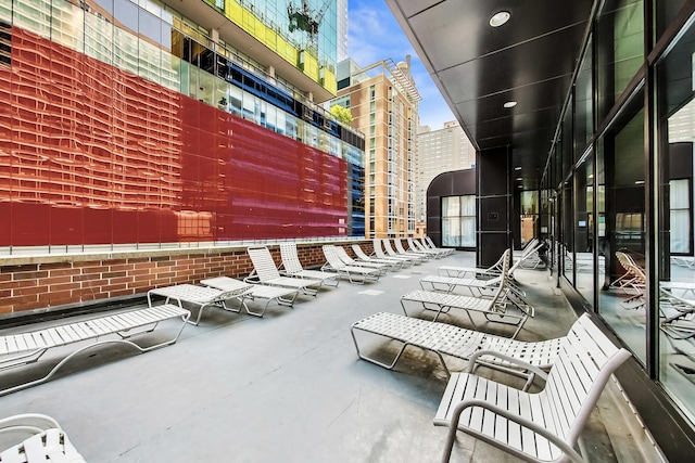 211 E Ohio St Unit 1825, Chicago, IL 60611 - view of patio / terrace featuring a city view