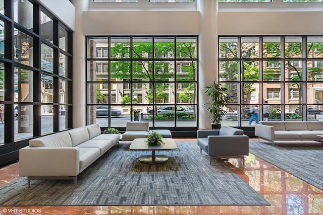 211 E Ohio St Unit 1825, Chicago, IL 60611 - common area featuring a towering ceiling