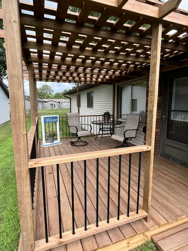 500 Jenkran Way Unit 2, Morrison, IL 61270 - deck featuring a pergola