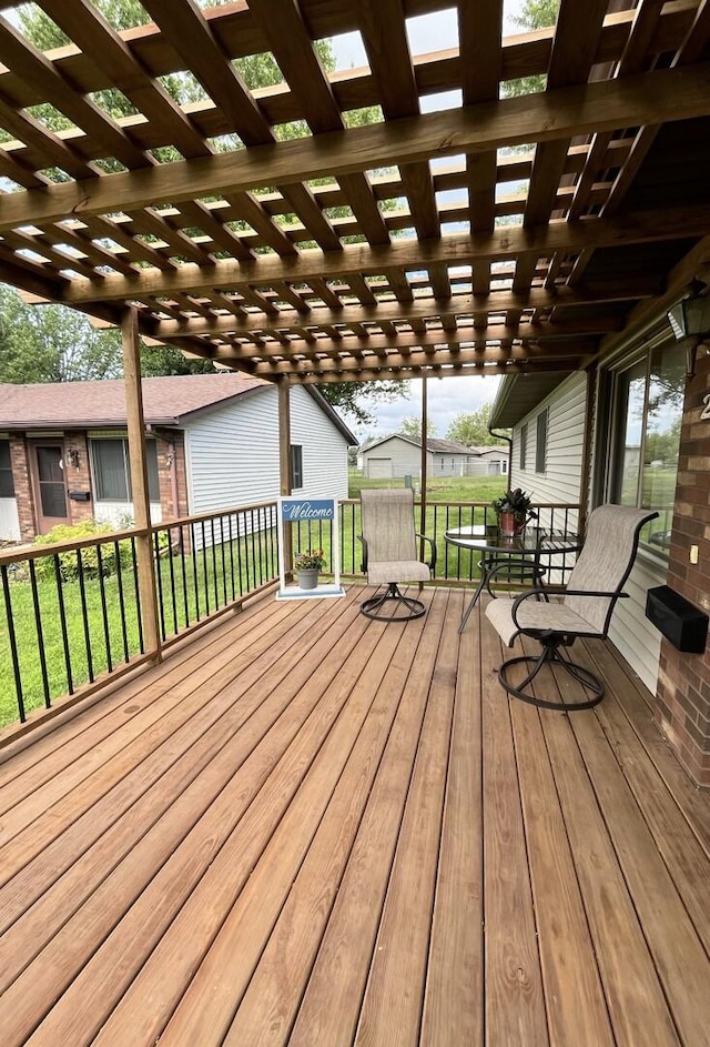 500 Jenkran Way Unit 2, Morrison, IL 61270 - wooden terrace featuring a pergola