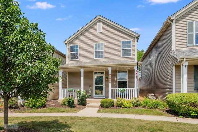 2326 Woodhill Ct, Plainfield, IL 60586 - traditional home featuring covered porch