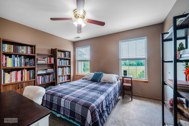 2326 Woodhill Ct, Plainfield, IL 60586 - bedroom with carpet and ceiling fan