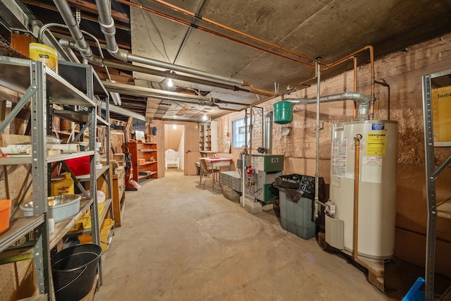 2955 N Lotus Ave, Chicago, IL 60641 - below grade area with water heater and a heating unit