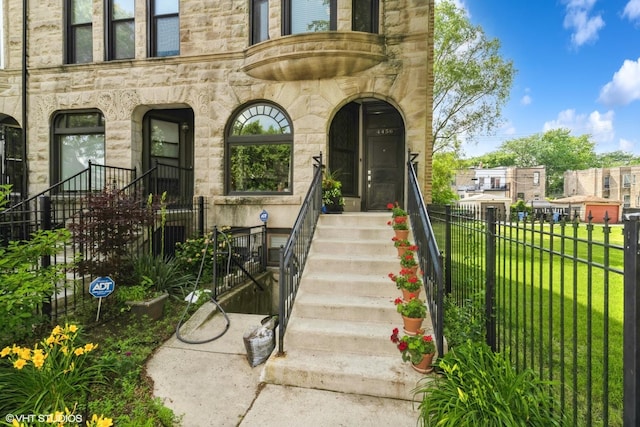 4456 S Berkeley Ave, Chicago, IL 60653 - view of exterior entry featuring stone siding