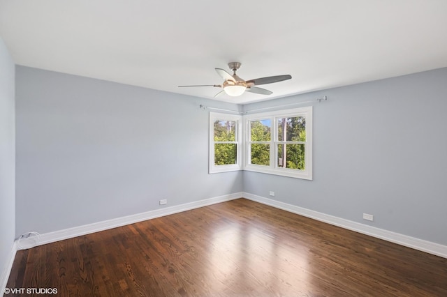 2543 Crawford Ave, Evanston, IL 60201 - spare room with a ceiling fan and wood finished floors