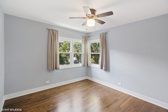 2543 Crawford Ave, Evanston, IL 60201 - empty room featuring wood finished floors and ceiling fan