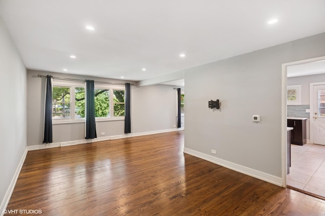 2543 Crawford Ave, Evanston, IL 60201 - empty room with light wood-type flooring and recessed lighting