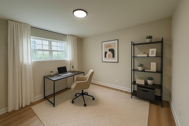 339 Terra Springs Cir Unit 339, Volo, IL 60020 - office area featuring wood finished floors and baseboards