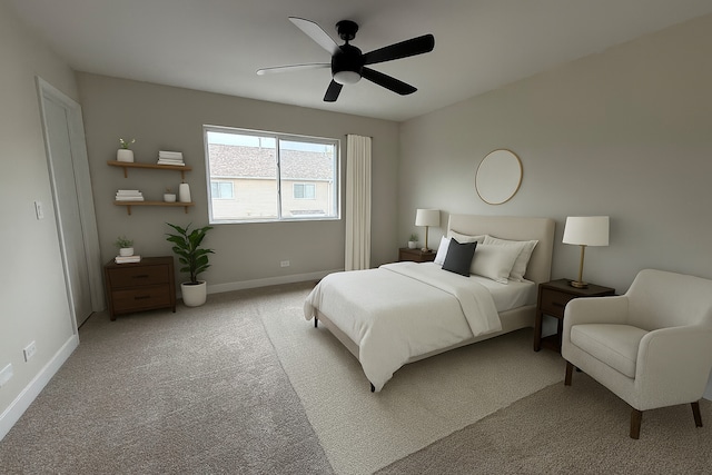 339 Terra Springs Cir Unit 339, Volo, IL 60020 - bedroom with light colored carpet and ceiling fan