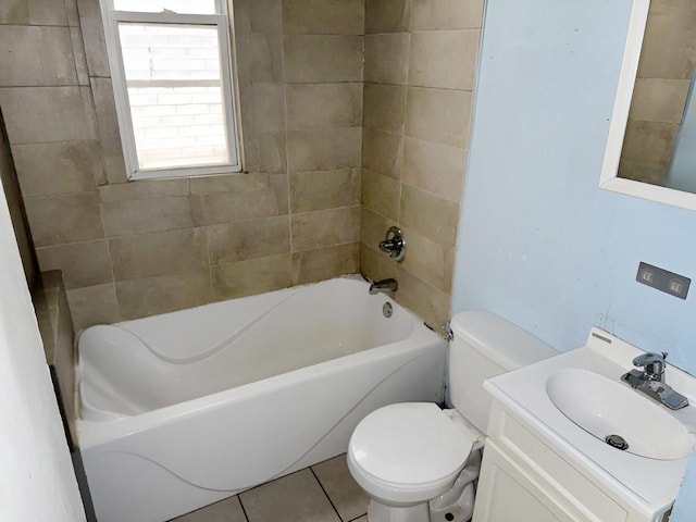663 W 117th Pl, Chicago, IL 60628 - full bathroom with vanity, tile patterned floors, and bathtub / shower combination