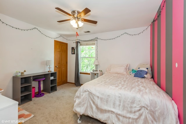 4705 Peacock Ln, Plainfield, IL 60586 - bedroom featuring carpet flooring and a ceiling fan