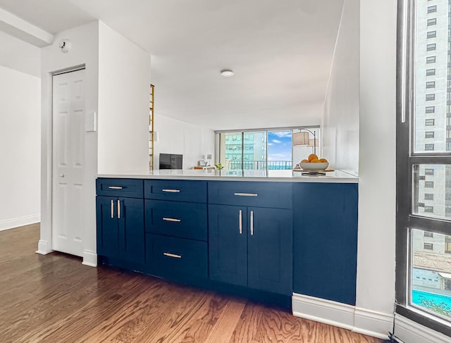 3150 N Sheridan Rd Unit 10C, Chicago, IL 60657 - bar area with dark wood finished floors and baseboards