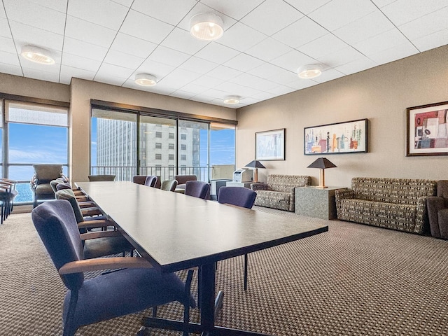 3150 N Sheridan Rd Unit 10C, Chicago, IL 60657 - dining room with carpet flooring