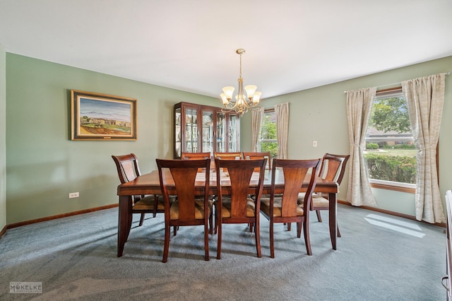2430 Lakeside Dr, Aurora, IL 60504 - carpeted dining space with a chandelier and healthy amount of natural light