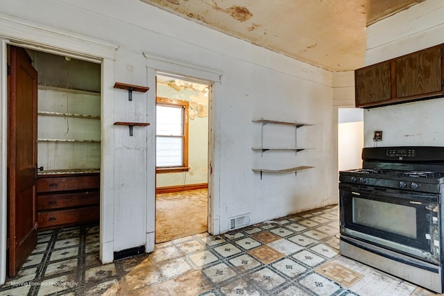 7207 S Winchester Ave, Chicago, IL 60636 - kitchen with black range with gas stovetop and light floors