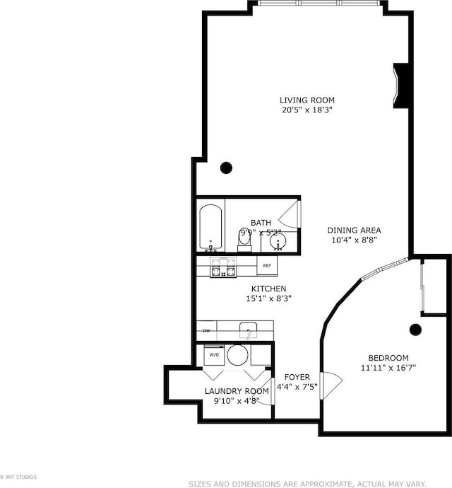 732 S Financial Pl Unit 202, Chicago, IL 60605 - view of room layout